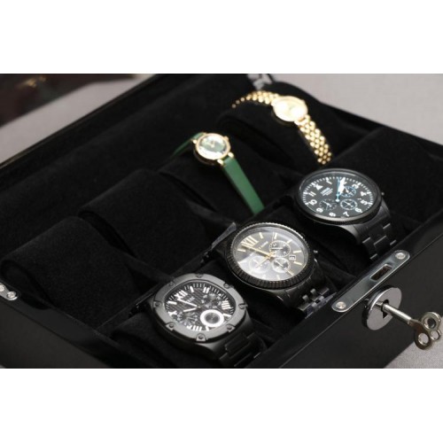 Скринька для зберігання годинників Salvadore 841-8BB 24х18,5х9 см Чорний Скринька для зберігання годинників Salvadore 841-8BB 24х18,5х9 см Чорний