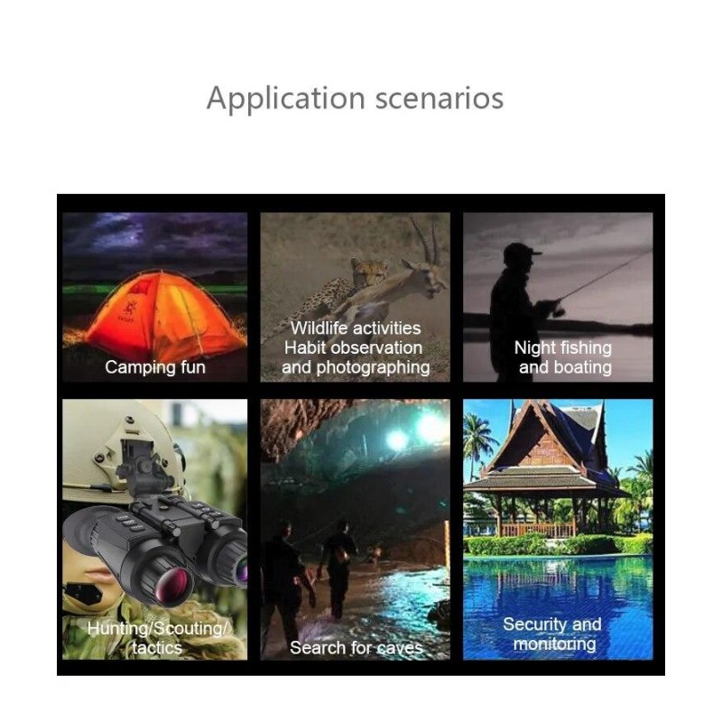 Бінокль нічного бачення FMA NV8300 Super Light 4K HD 36MP 3D до 500м + кріплення Wilcox L4G24