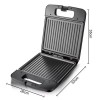 Контактний гриль електричний RAF R.516 з антипригарним покриттям 1400W Grey-Black