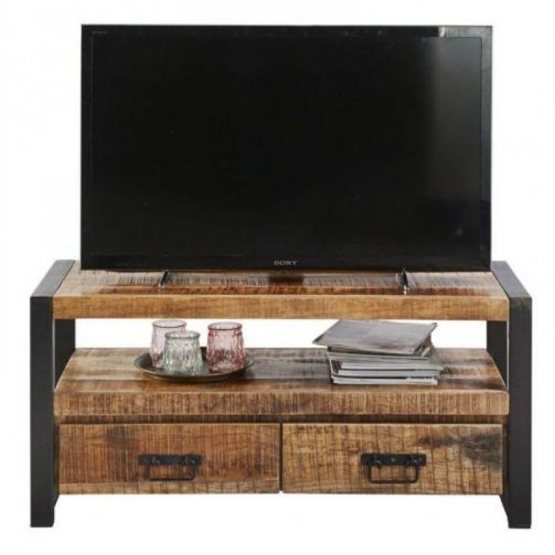 Тумба підставка для TV у стилі Loft NS-2157 580x800x300 мм Черный