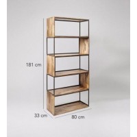 Книжкова полиця GoodsMetall із металу в стилі Лофт 1810х800х330  Книжкова полиця GoodsMetall із металу в стилі Лофт 1810х800х330