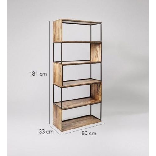 Книжкова полиця GoodsMetall із металу в стилі Лофт 1810х800х330  Книжкова полиця GoodsMetall із металу в стилі Лофт 1810х800х330