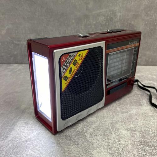 Радіо-ліхтар на сонячній батареї на акумуляторі Solar Charge S-1521BTS червоний