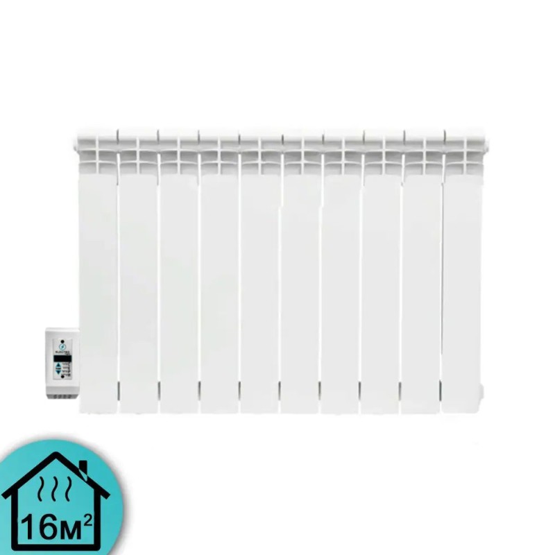 Електрорадіатор ELECTRO.10WL стандарт 500/96 (168Вт) Wi-Fi зліва 910 Вт з настінними кріпленнями