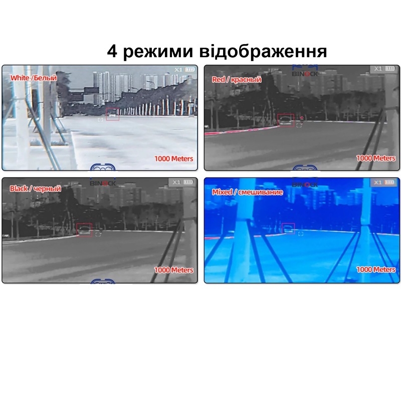 Тепловізор (тепловізійний монокуляр) для кріплення на шолом Binock BTI10, матриця 384x288 пікселів