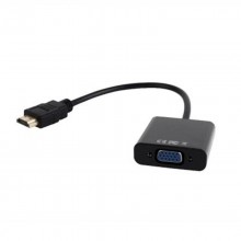 Адаптер Cablexpert (A-HDMI-VGA-03) HDMI-VGA, 3.5 mm аудіо, 0.15м