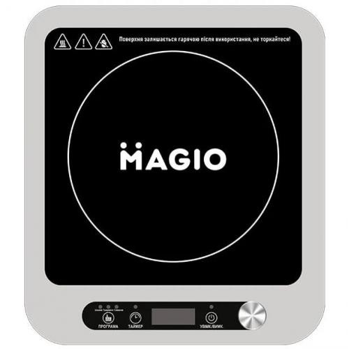 Настільна електроплита однокомфоркова Magio MG-145 2000 Вт Сірий Настільна електроплита однокомфоркова Magio MG-145 2000 Вт Сірий