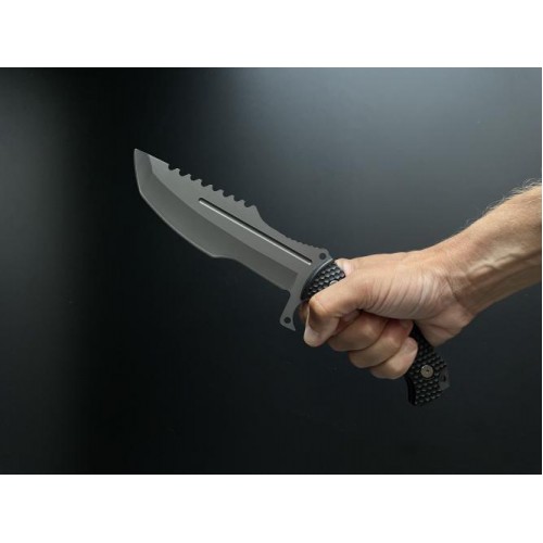 Туристичний ніж для виживання Gorillas BBQ 2-879 27.5 см Чорний (KN1065) Туристичний ніж для виживання Gorillas BBQ 2-879 27.5 см Чорний (KN1065)