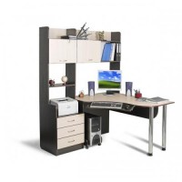 Угловой компьютерный стол Тиса СК-12 Венге магия - Дуб молочный Угловой компьютерный стол Тиса СК-12 Венге магия - Дуб молочный