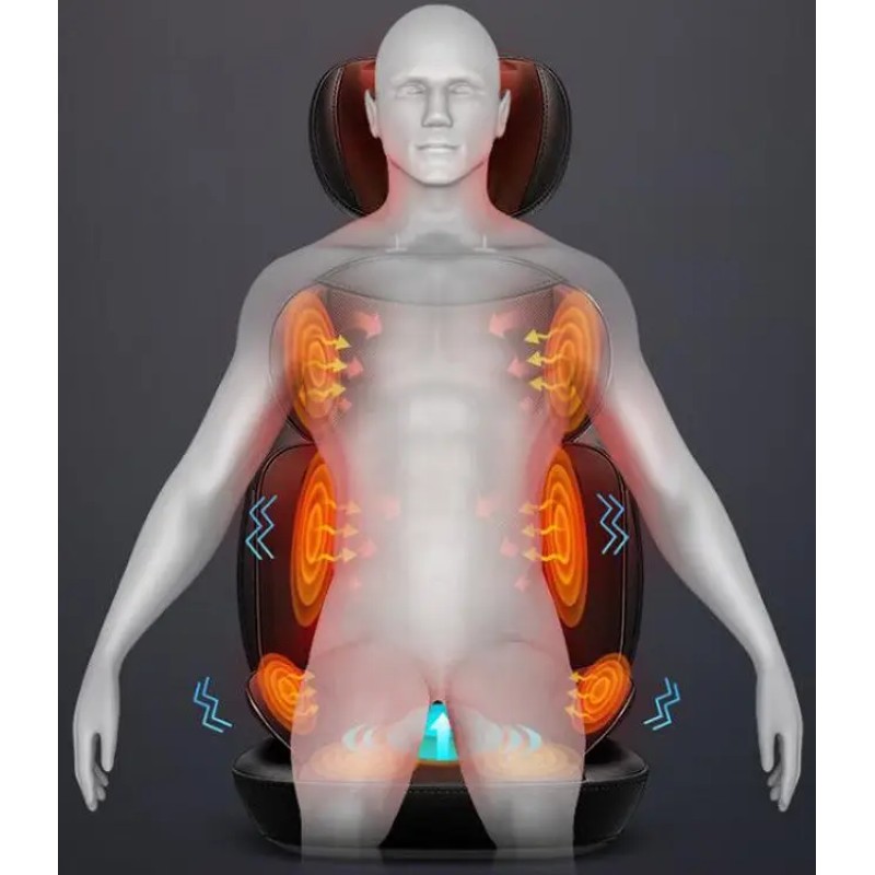 Накидка масажна No Brand Shuo Чорно-коричневий (1886971620)