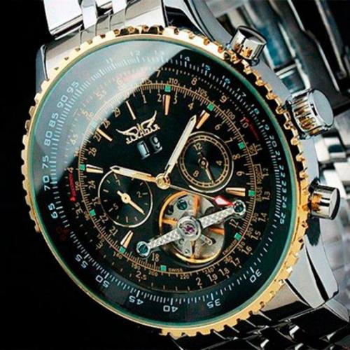 Чоловічий наручний годинник механічний Jaragar Luxury Silver Чоловічий наручний годинник механічний Jaragar Luxury Silver