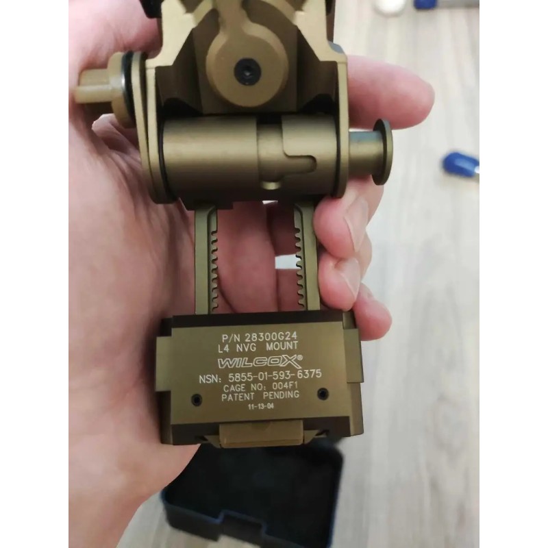 Кріплення для приладу нічного бачення на шолом Wilcox L4G24 45,5 х 41 мм Золотистий (1990752743)