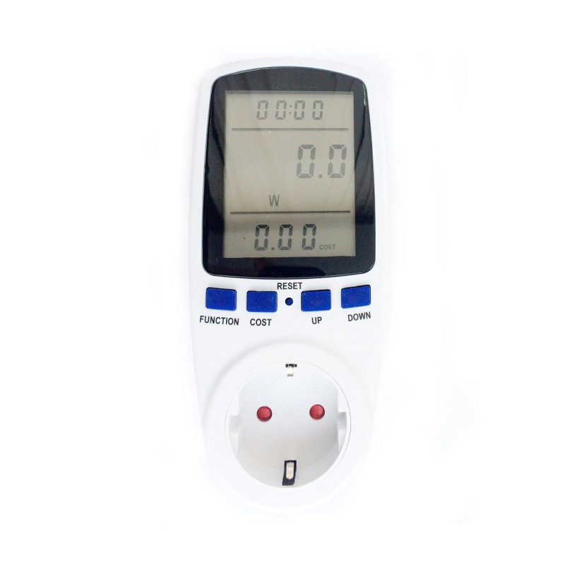 Енергометр ватметр вольтметр амперметр розетка Intertek Cat 2 3680W