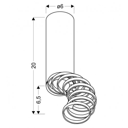 Точковий світильник Candellux Tuba Білий (2282725) Точковий світильник Candellux Tuba Білий (2282725)
