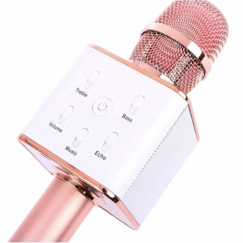 Безпровідний мікрофон караоке Maxland Q7 рожеве золото