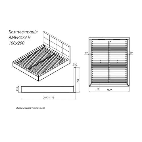 Ліжко Richman Двоспальне Американка Chester Comfort 160 x 200 см Alyaska 10 Темно-сірий в інтернет супермаркеті PbayMarket!