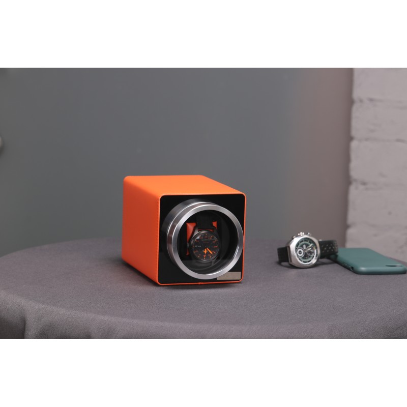 Шкатулка Salvadore для підзаводу 1 годинника MBPU/411/OR 11х11х17,5 см Помаранчево-чорний