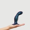 Дилдо Strap-On-Me DILDO PLUG SNAKY METALLIC BLUE, розмір M, діаметр 4 см, ввідна довжина 15,3 см в інтернет супермаркеті PbayMarket!