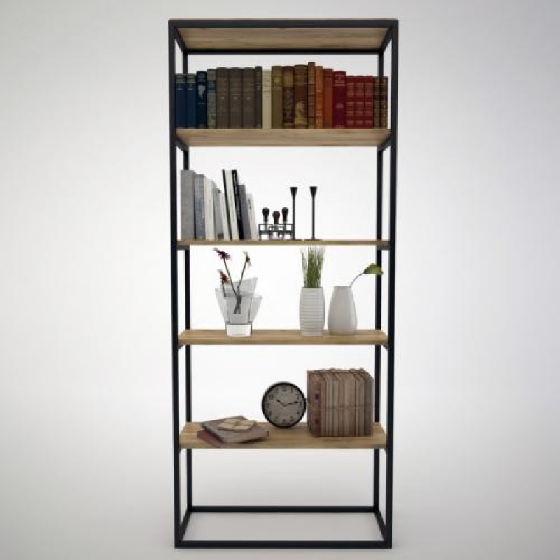 Стелаж для зберігання в стилі Loft NS-1645 1930x900x350 мм Черный