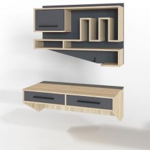 Комп'ютерний стіл Тиса Мебель Тіса Стиль-10 Сонома Графіт 340x500x1000 мм