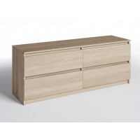 Тумба ТВ з 4-ма ящиками Меблева Площа 140х40х53 см Дуб сонома Тумба ТВ з 4-ма ящиками Меблева Площа 140х40х53 см Дуб сонома