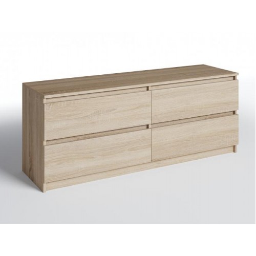 Тумба ТВ з 4-ма ящиками Меблева Площа 140х40х53 см Дуб сонома Тумба ТВ з 4-ма ящиками Меблева Площа 140х40х53 см Дуб сонома