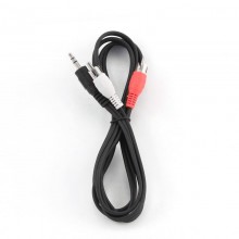 Аудіо-кабель Cablexpert (CCA-458) 3.5mm-2хRCA 1.5м, стерео, Black