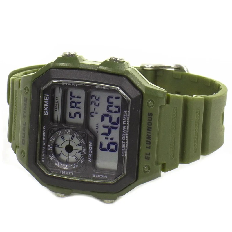 Чоловічий спортивний наручний годинник Skmei 1299 Зелений