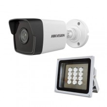 Комплект IP-відеокамера 2 Мп Hikvision DS-2CD1021-I(F) 2.8 мм та ІЧ-прожектор Lightwell LW12-100IR60-220