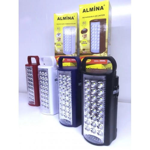 Ліхтар світлодіодний з акумулятором ALMINA 2606L Синій Ліхтар світлодіодний з акумулятором ALMINA 2606L Синій