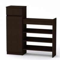 Тумба для взуття Компанит 16 100х28х100 см Венге темний Тумба для взуття Компанит 16 100х28х100 см Венге темний