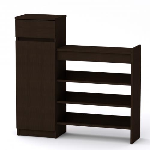 Тумба для взуття Компанит 16 100х28х100 см Венге темний
