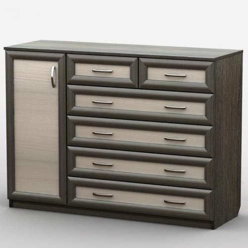 Комод Тиса Мебель АКМ-47 2 Венге Дуб молочний 90x60x120 см Комод Тиса Мебель АКМ-47 2 Венге Дуб молочний 90x60x120 см