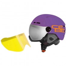Шолом гірськолижний із 2 візорами Cebe Fireball M 53-58 (cat.3, cat.1) Purple-Orange CEEN1077-M