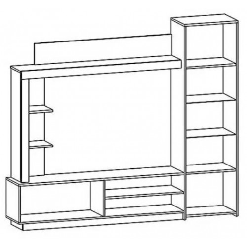 Стінка Меблі Сервіс Тренто Дуб самоа + Білий (iinghd) Стінка Меблі Сервіс Тренто Дуб самоа + Білий (iinghd)