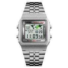 Чоловічий наручний годинник Skmei 1338 Сріблястий