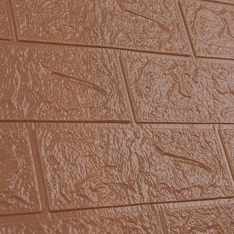 Самоклеюча декоративна 3D панель в рулоні 20м Під коричневу цеглу 3D Loft 20000x700x3 мм