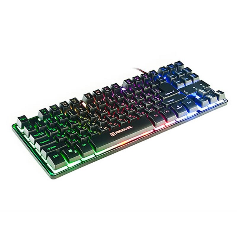 Клавіатура REAL-EL Gaming 8710 TKL Backlit USB Black (EL123100030)