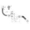 Сифон для ванни Polmark прямоточний з випуском 1 1/2'x40 та гофротрубою 40x40/50 мм PM 40 SF 30 01