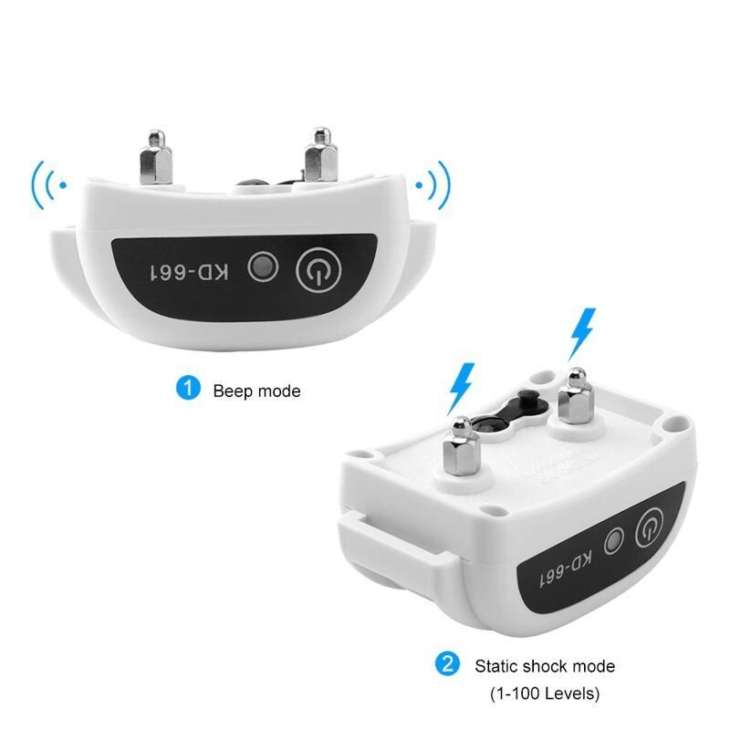 Бездротовий електронний паркан для собак Pet KD-661 з 2-ма нашийниками, білий