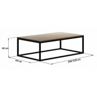 Кавовий журнальний столик у стилі Loft NS-615 430x1200x640 мм Черный Кавовий журнальний столик у стилі Loft NS-615 430x1200x640 мм Черный