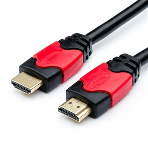Кабель Atcom (24941) HDMI-HDMI ver 2.0, 4K, 1м Red/Gold, пакет в інтернет супермаркеті PbayMarket!