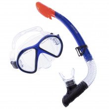 Набір для плавання маска з трубкою Legend M293P-SN110-PVC Чорний-синій (PT0874)