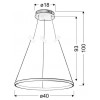 Люстра Candellux Lune 40x100 см Сріблястий (31-64646)