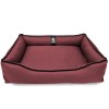 Лежак ліжко для собак та котів EGO Bosyak Waterproof M 75х65 Бордовий (спальне місце для собак та котів)