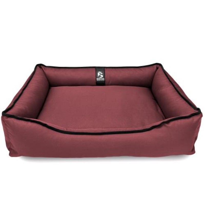 Лежак ліжко для собак та котів EGO Bosyak Waterproof M 75х65 Бордовий (спальне місце для собак та котів)