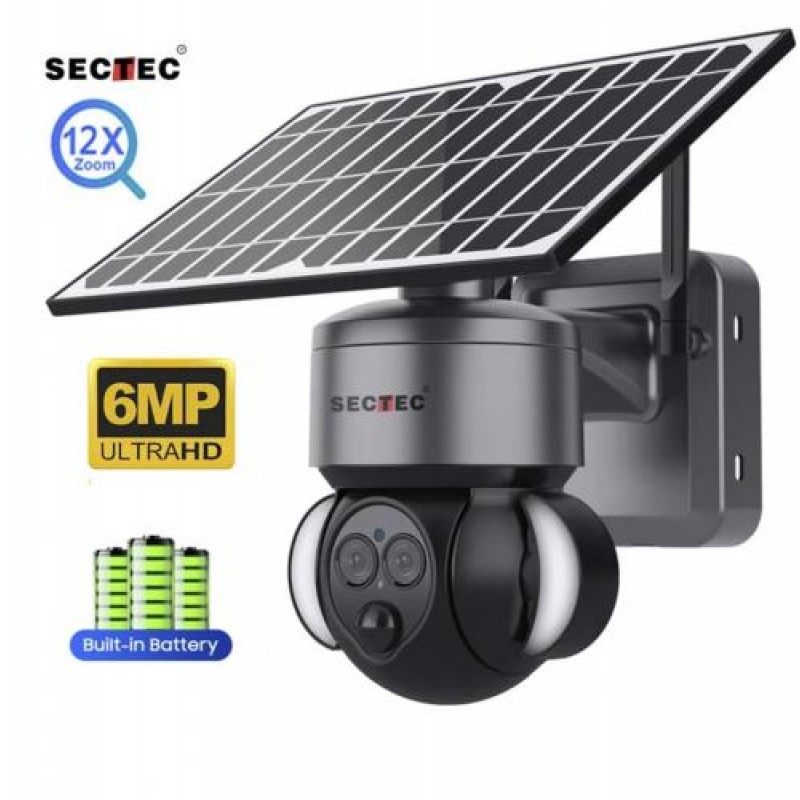 Вулична IP-камера Sectec ST-S568M-4G-6M-12X ZOOM 4G 2 об'єктива 4mm +12 mm 3+3 MP (55260)