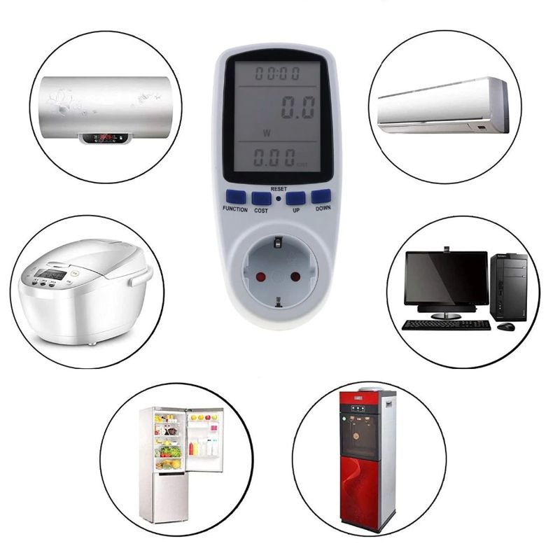 Розетка з лічильником електроенергії енергометр ватметр побутовий Intertek BE009