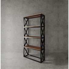 Стелаж для зберігання в стилі Loft Чорний NS-1782 2030x1000x350 мм