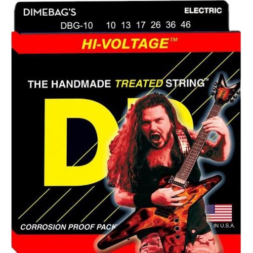 Струни для електрогітари 6 шт DR DBG-10 Dimebag Darrell Hi Voltage Nickel Plated Medium Electric Strings 10/46 Струни для електрогітари 6 шт DR DBG-10 Dimebag Darrell Hi Voltage Nickel Plated Medium Electric Strings 10/46